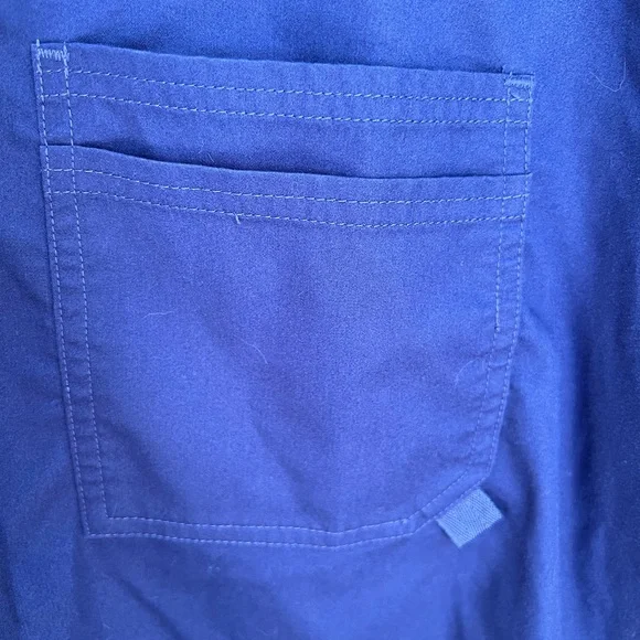 Cherokee Luxe scrub shirt men’s Size XL navy blue one front chest pocket - Picture 3 of 7